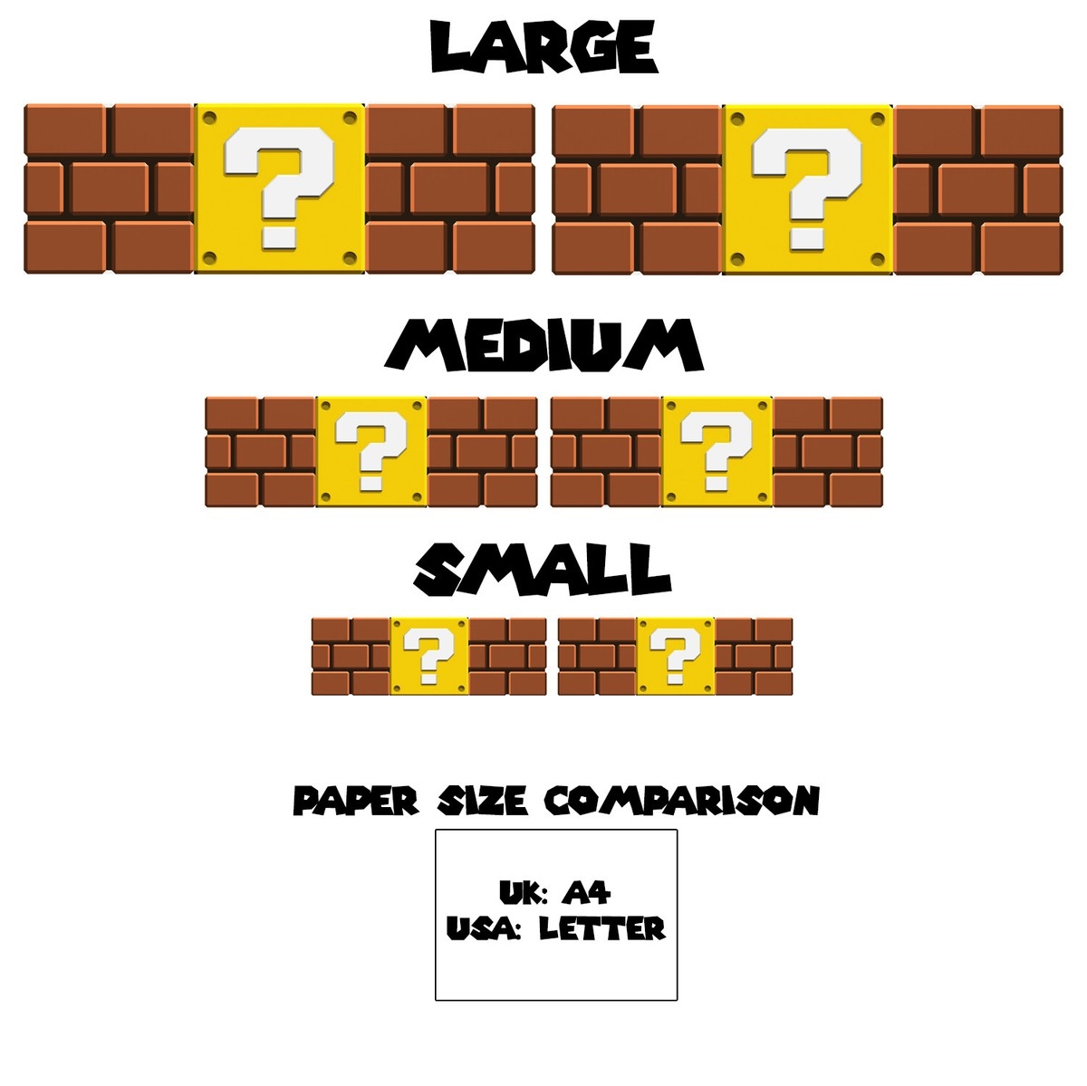 2x Mario Bricks And Question Block Vinyl Wall Stickers Kids Bedroom Boys Girls EBay