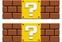 2x Mario Bricks And Question Block Vinyl Wall Stickers Kids Bedroom Boys Girls EBay
