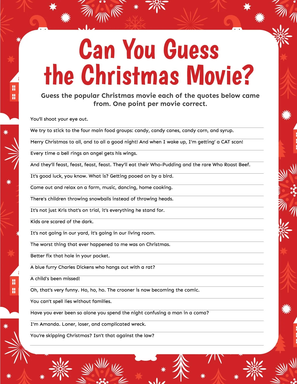 3 christmas movie trivia games free printable play party plan