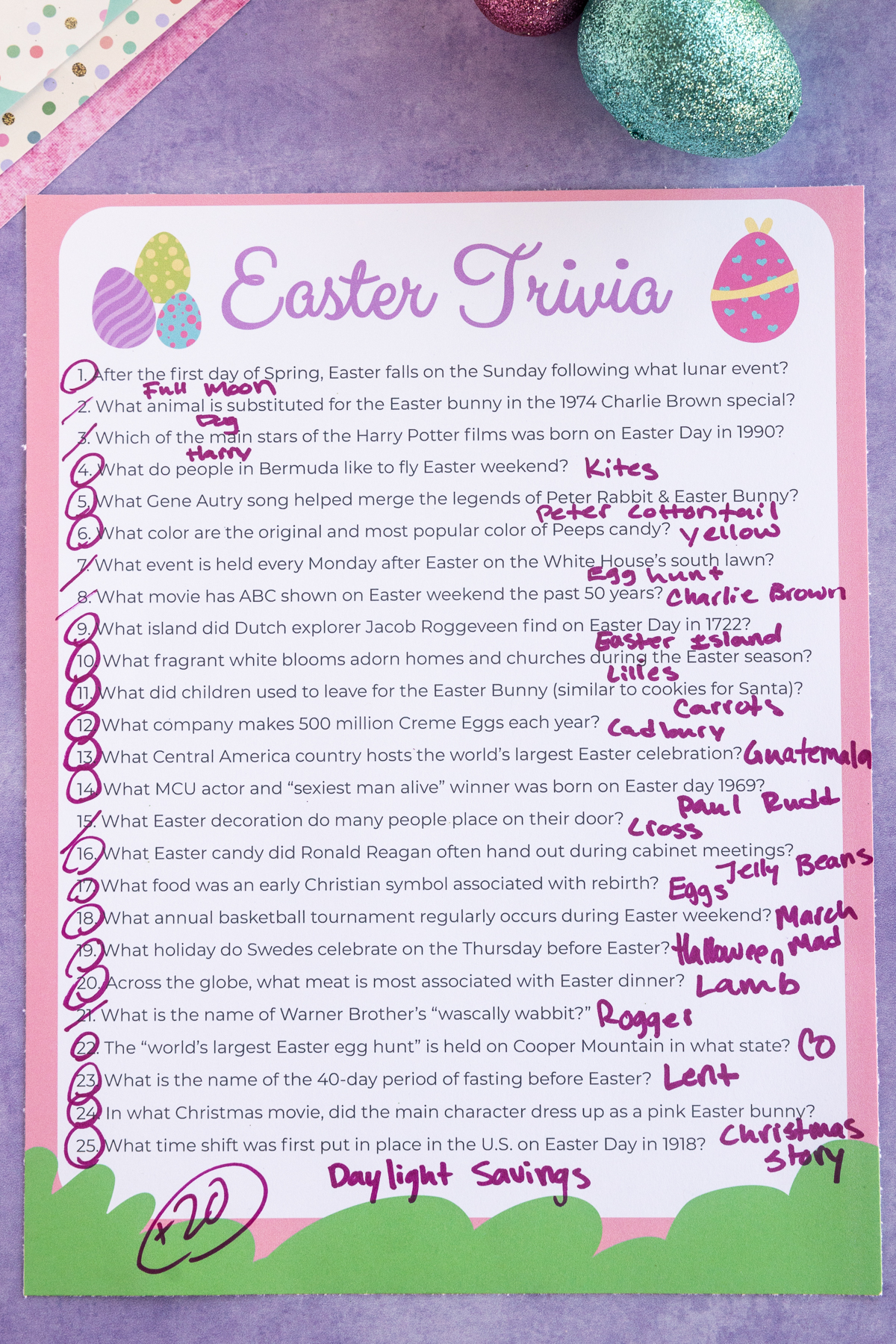 30 easter trivia questions free trivia game play party plan