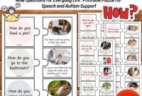 30 How Questions Puzzle Building Language Skills Autism WH Questions Classful