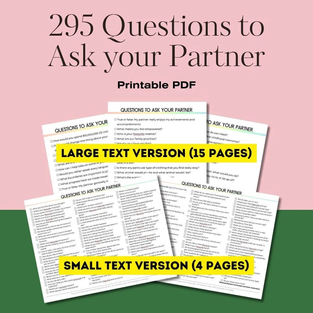301 Fun Flirty Deep Questions To Ask Your Partner random Order Minimize My Mess