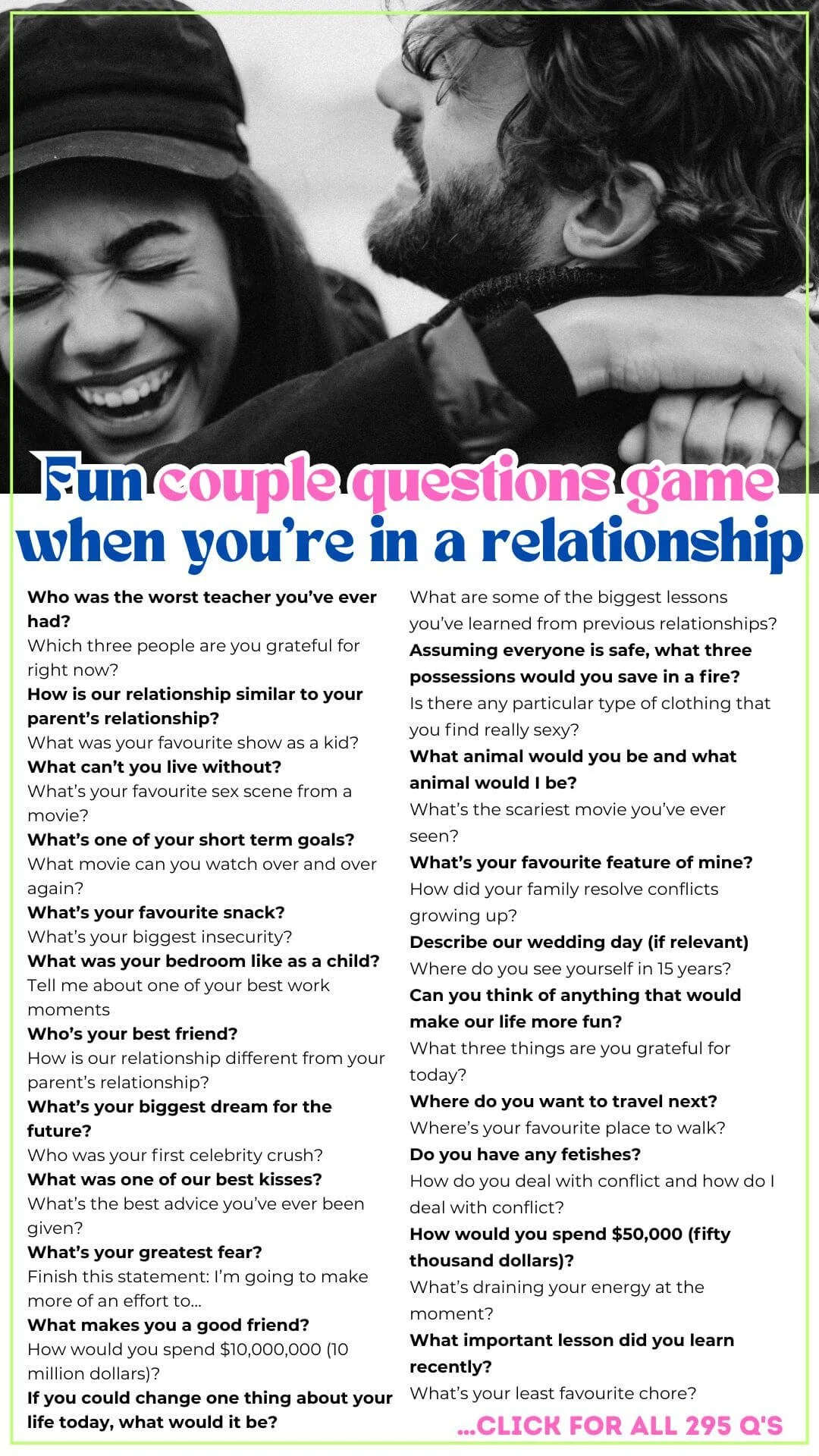 301 Fun Flirty Deep Questions To Ask Your Partner random Order Minimize My Mess