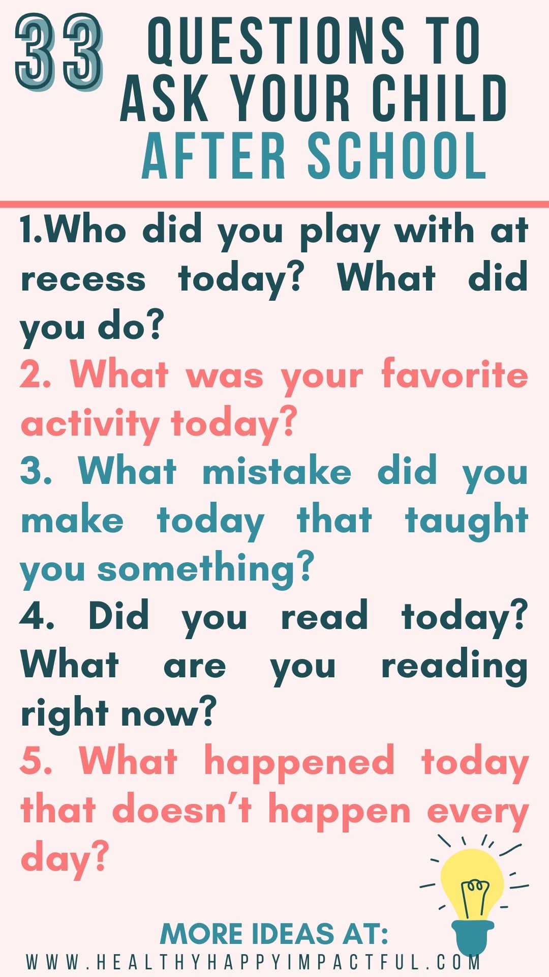 33 Impactful Questions To Ask Your Child After School