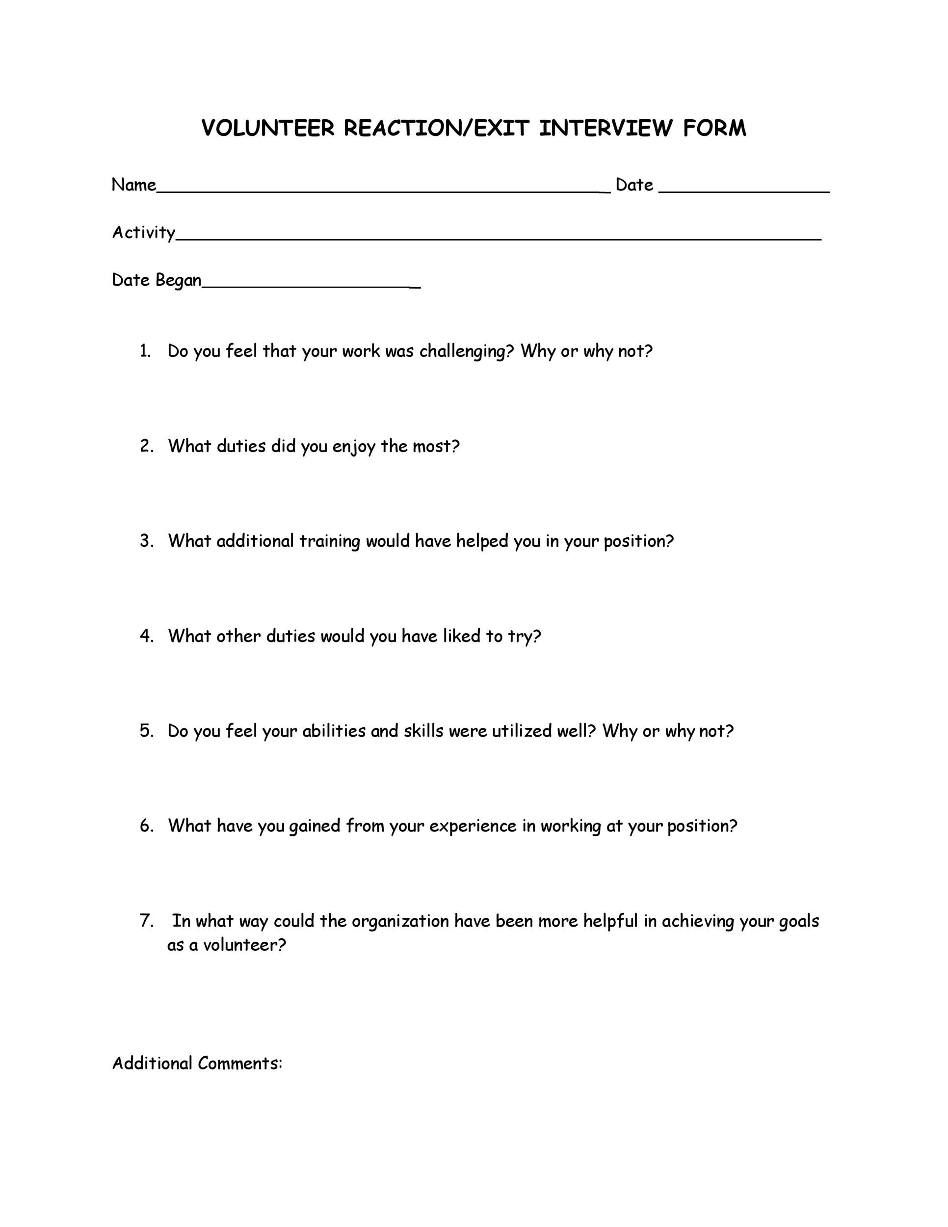 40 Best Exit Interview Templates Forms TemplateLab