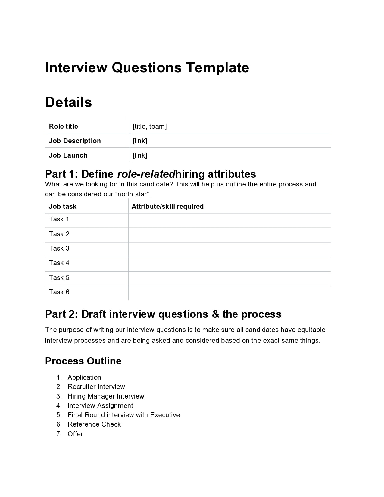 40 Best Interview Templates Formats Guides 