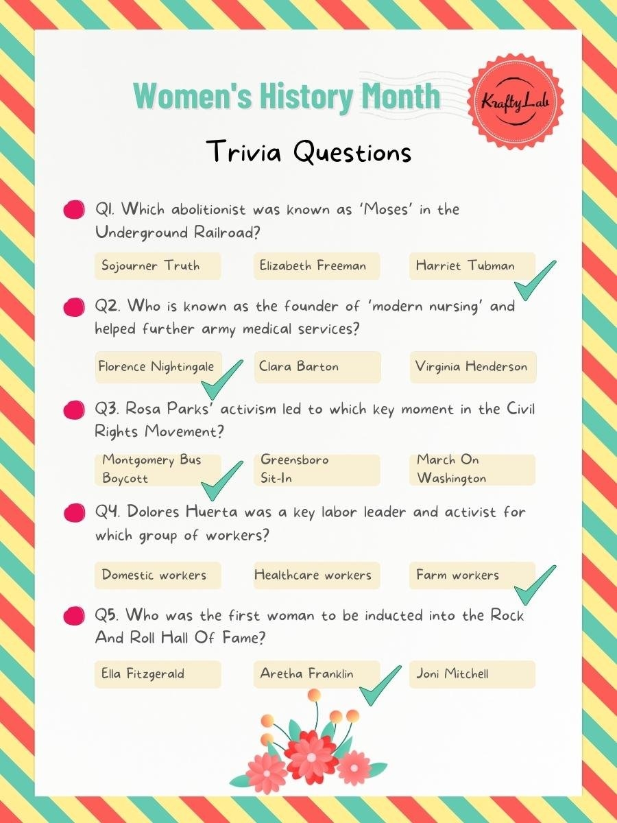 History Trivia Questions Printable