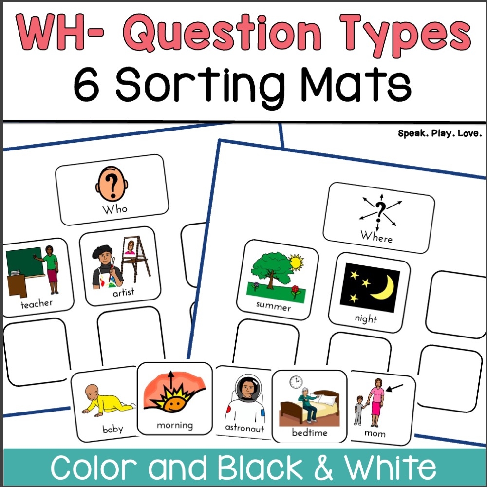 5 WH Questions Speech Therapy Activities Lots Of Visuals Speak Play Love