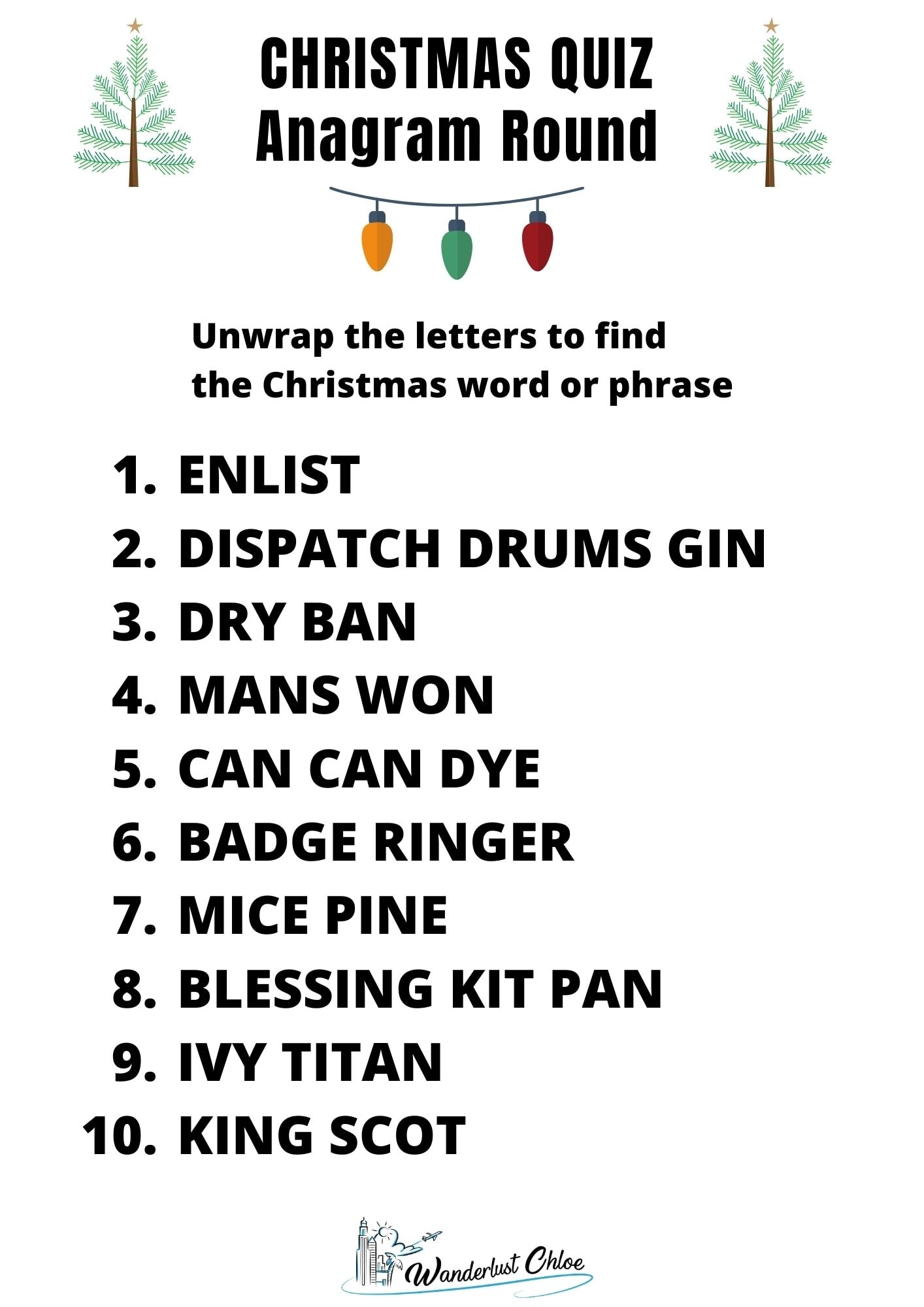 50 Christmas Quiz Questions Printable Picture Rounds 2025