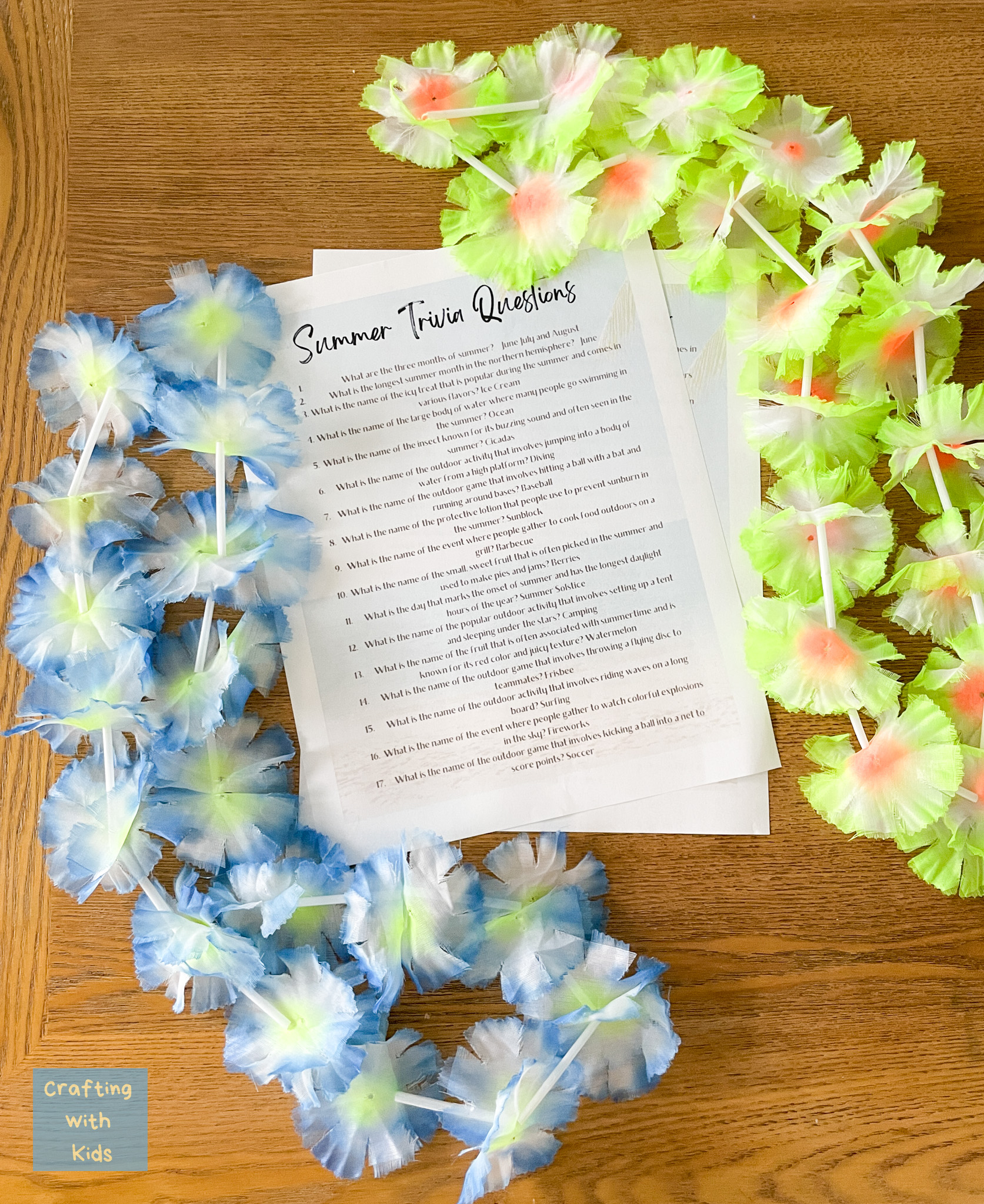 50 Fun Summer Trivia Questions For Kids With Free Printable