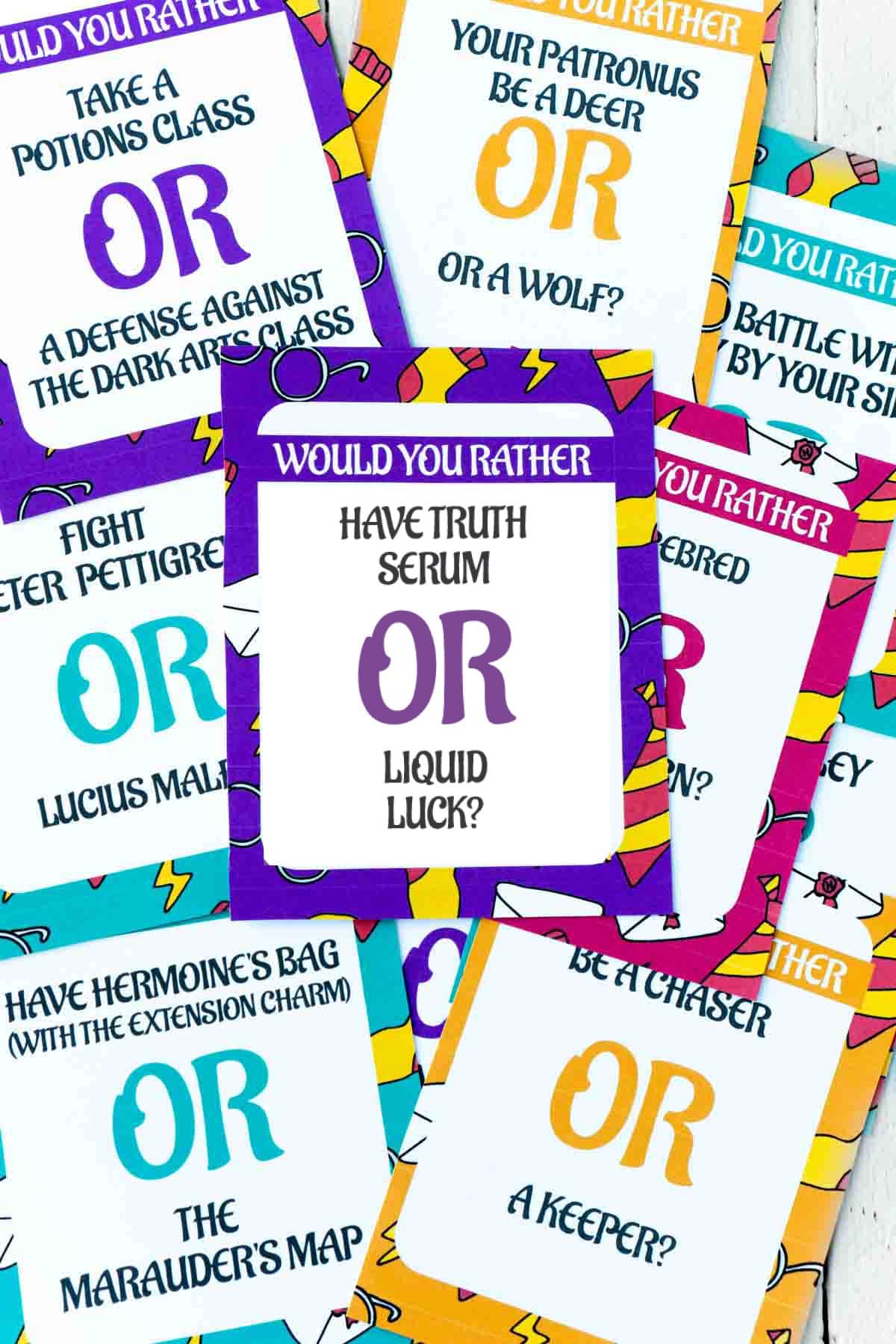 50 Harry Potter Would You Rather Questions Free Printable Play Party Plan