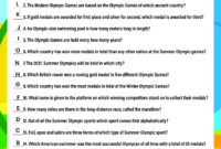 50 OFF Summer Olympics Trivia Activity Sheet Party Supplies Canada Open A Party