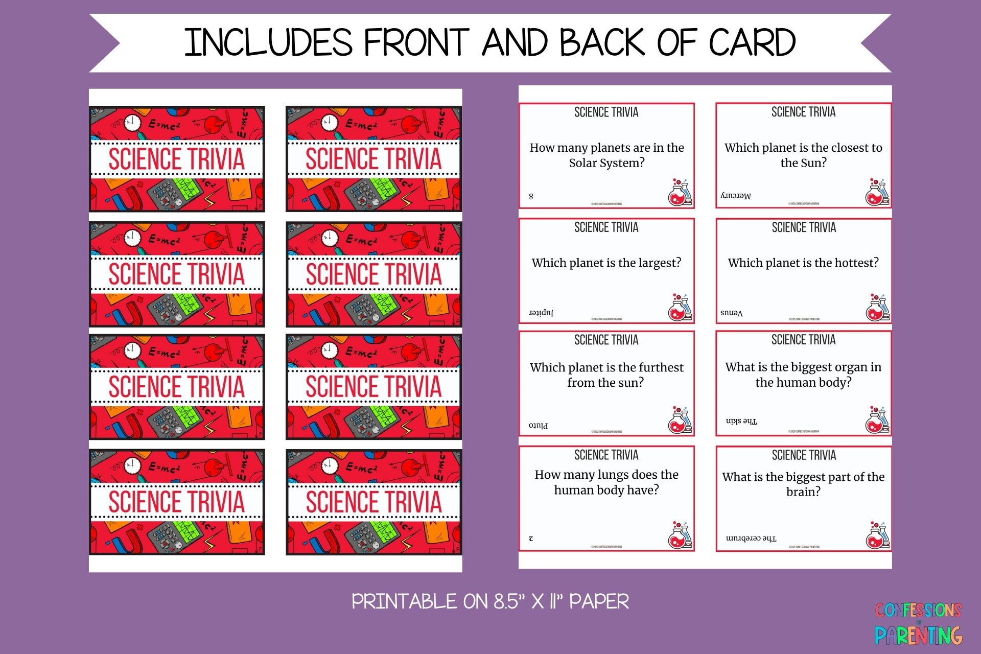50 Science Trivia Cards STEM Trivia Questions Science Trivia For Kids Adults Printable Science Quiz Game Printable Classroom Game Etsy