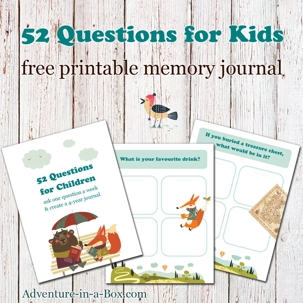 52 questions to ask children free printable q a journal