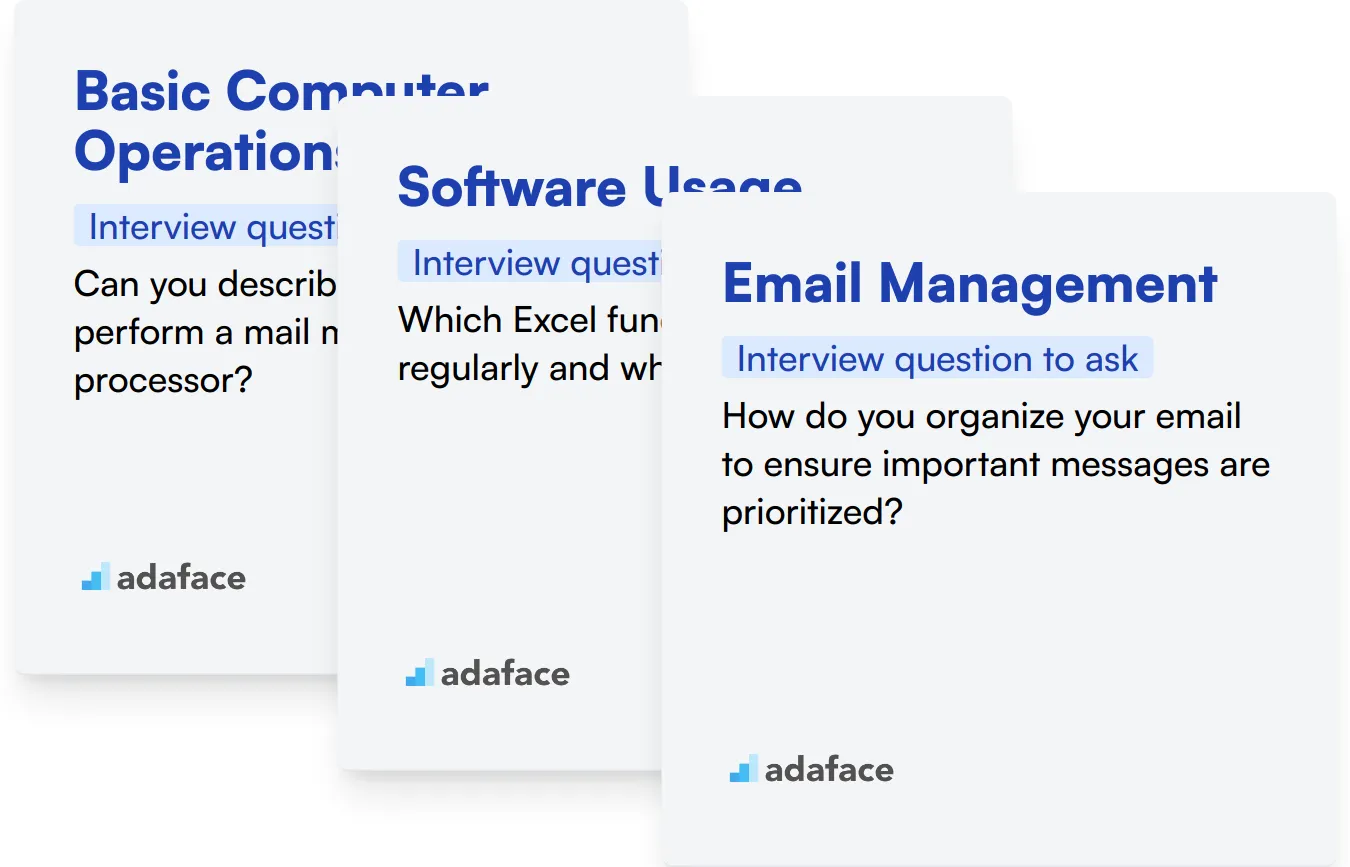 Printable Interview Questions Storage