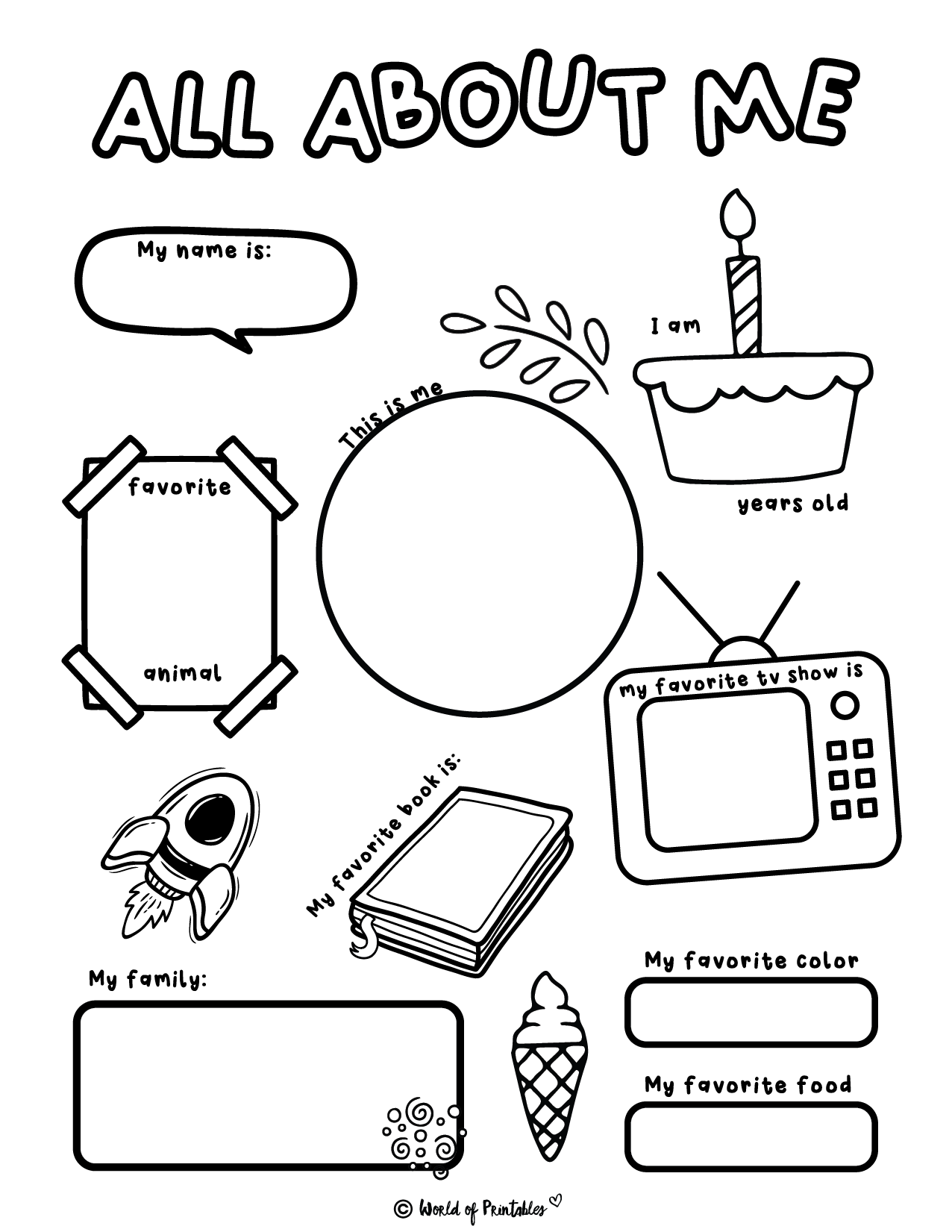 60 About Me Worksheets 56 All About Me Worksheet All About Me Preschool All About Me Preschool Theme