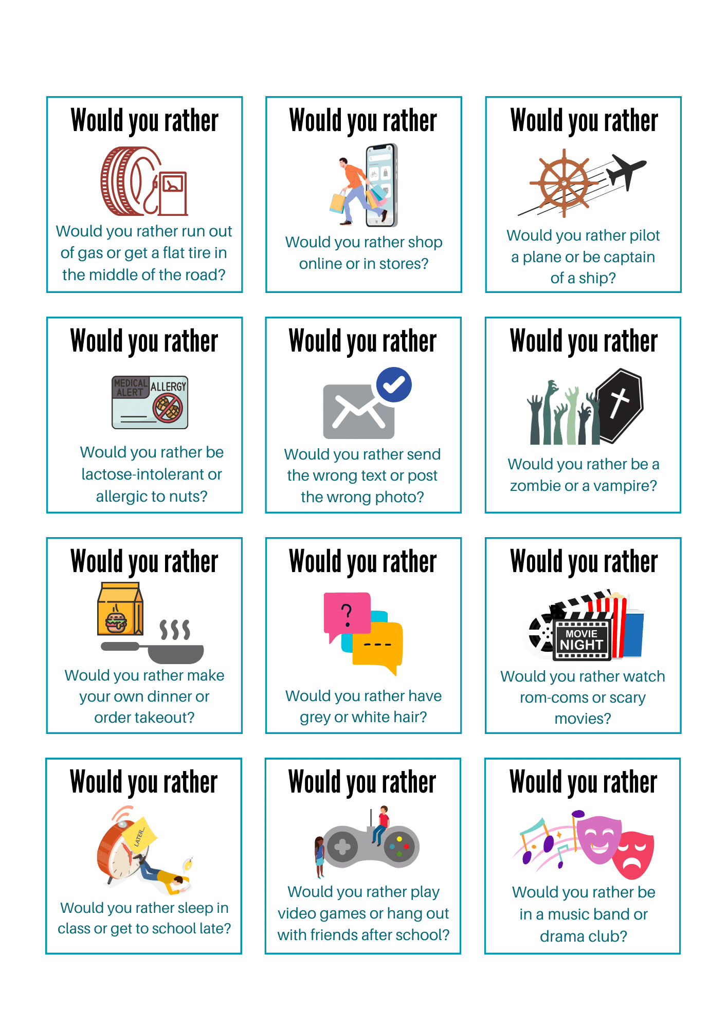 60 Would You Rather Questions For Teens For A Super Fun Time