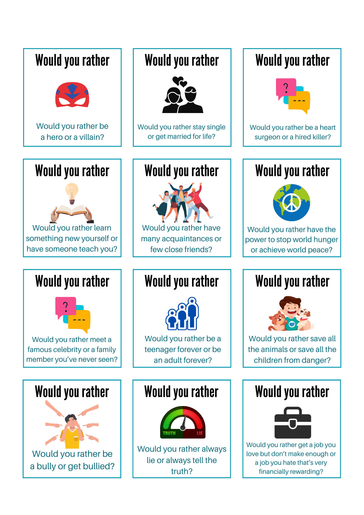 60 Would You Rather Questions For Teens For A Super Fun Time