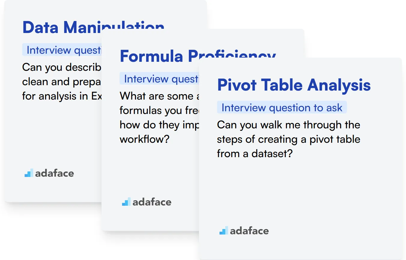 68 Excel Interview Questions Adaface