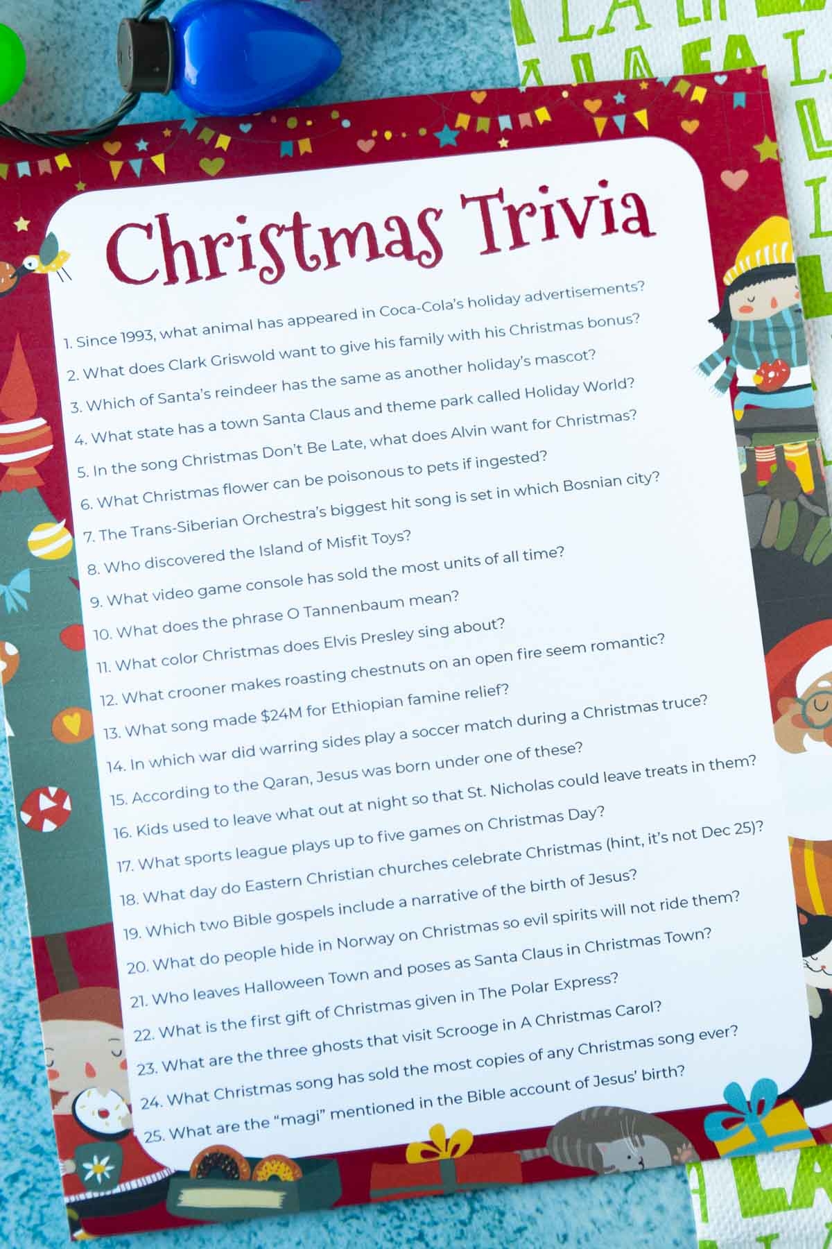 Free Religious Christmas Trivia Questions and Answers Printable