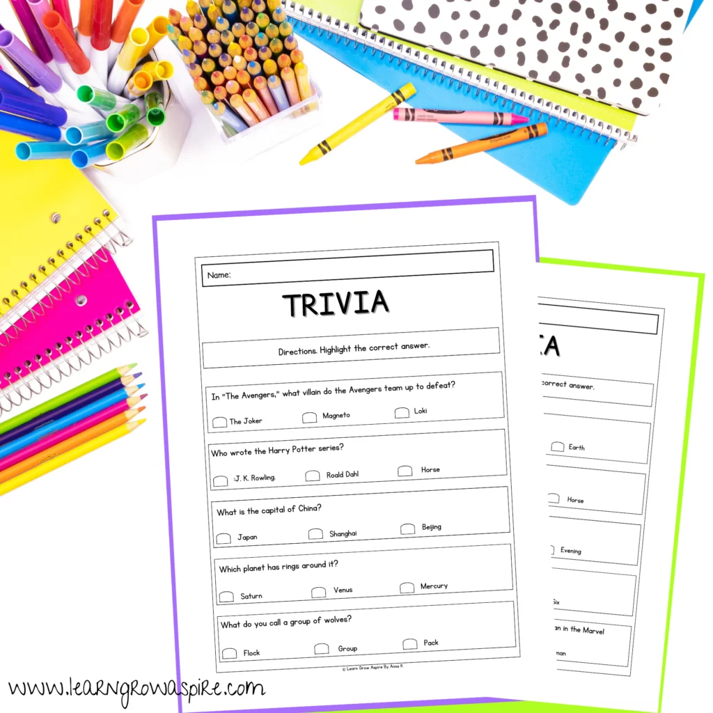 75 Super Fun Trivia Questions And Answers For Kids Learn Grow Aspire