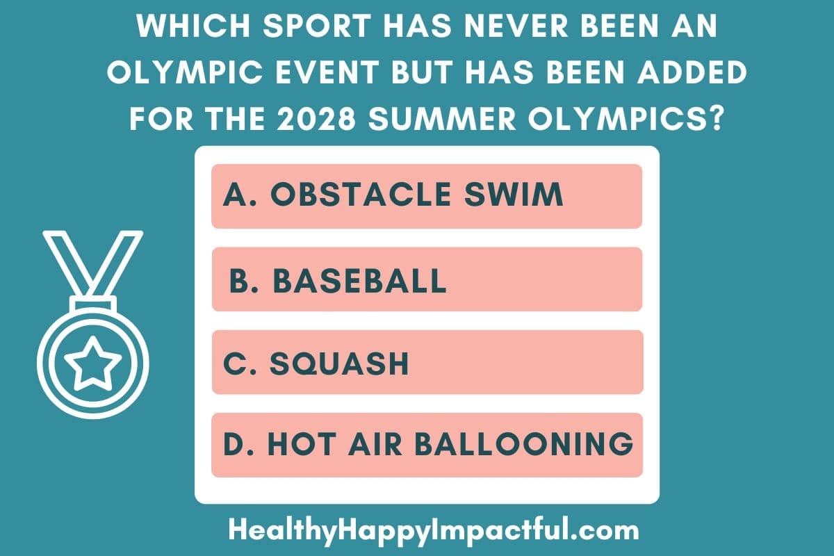 Printable Olympic Quiz Questions and Answers