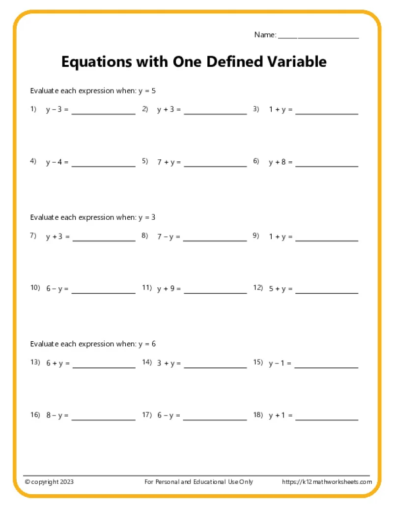 7th Grade Math Worksheets Printable with Answers