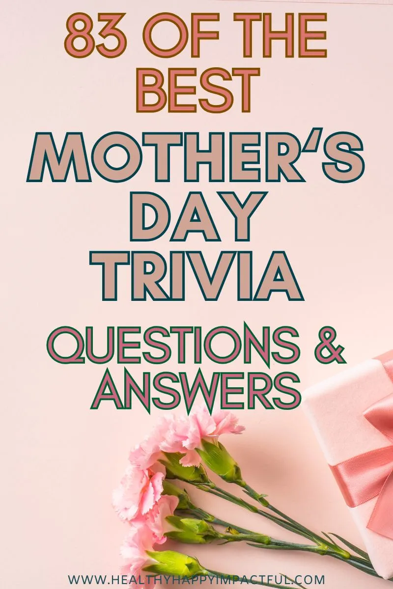 Mother's Day Trivia with Answer Key Printable
