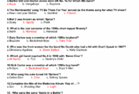 90s Music Trivia Quiz With Its Answer Key