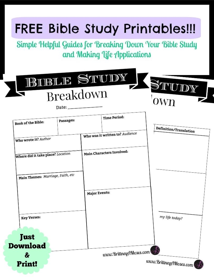 Free Printable Bible Study Questions