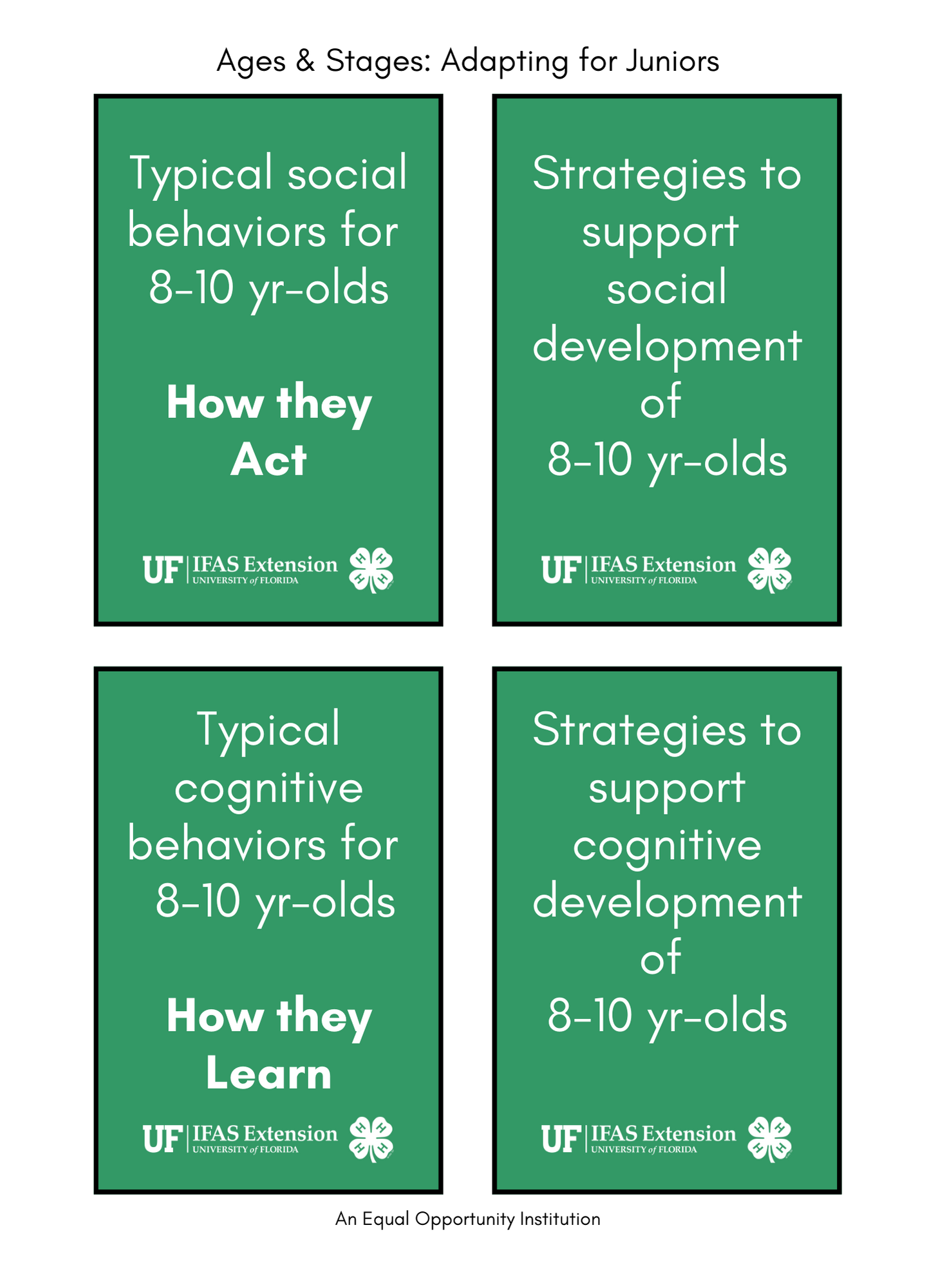 Ages Stages Adapting Activities For 4 H Juniors 4 H In The Panhandle