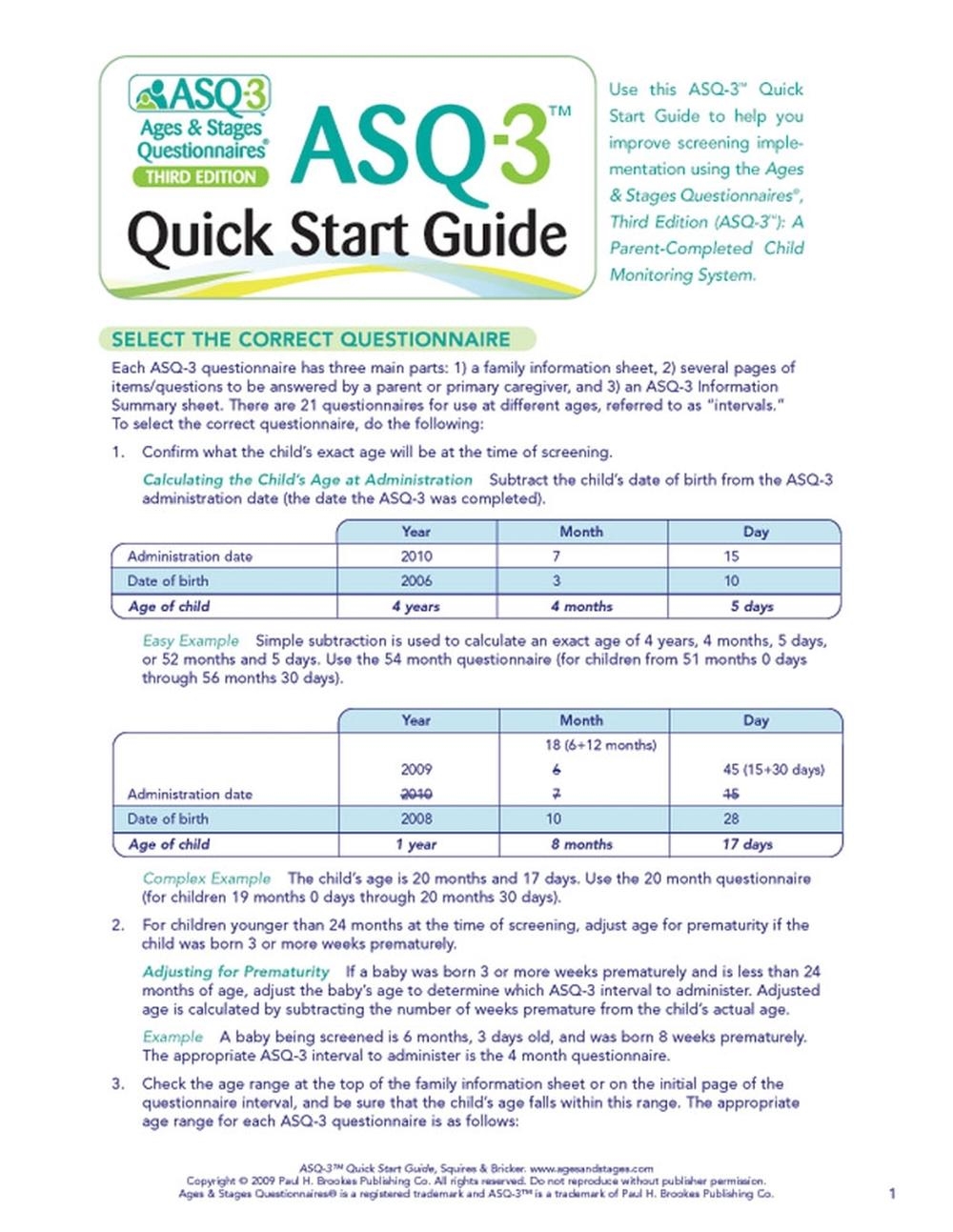 Ages Stages Questionnaires ASQ 3 Quick Start Guide English By Jane Squires Paperback 9781598570052 Buy Online At Moby The Great