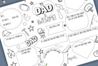 All About Dad Fill In Interview And Coloring Page Printable Dad Questionnaire Keepsake DIY Fathers Day Or Daddy Birthday Activity For Kids Etsy