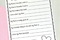 all about me mother s day survey free printable for kids the resourceful mama