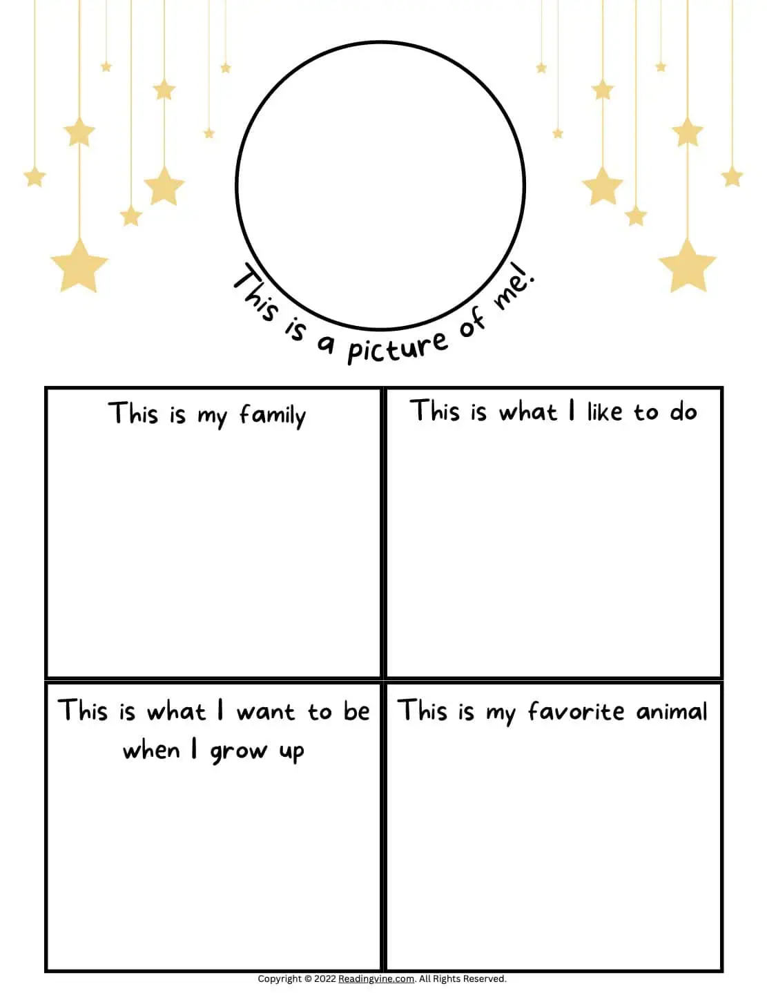 All About Me Worksheets Printable Templates