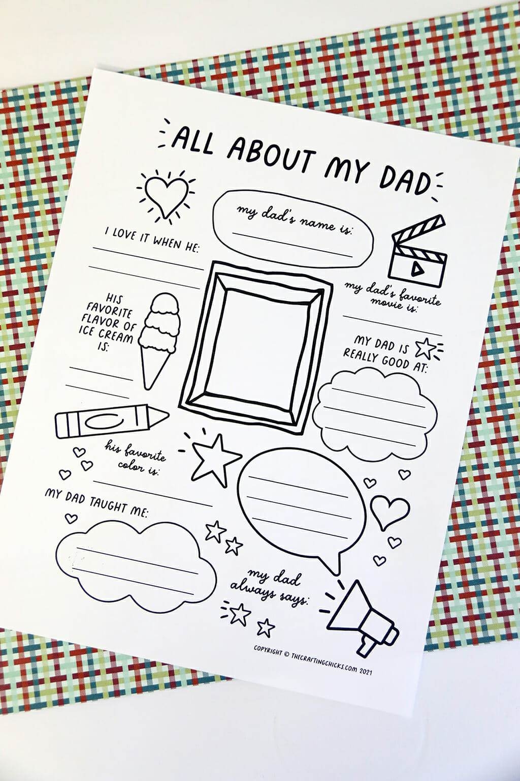 All About My Dad Free Printable The Crafting Chicks