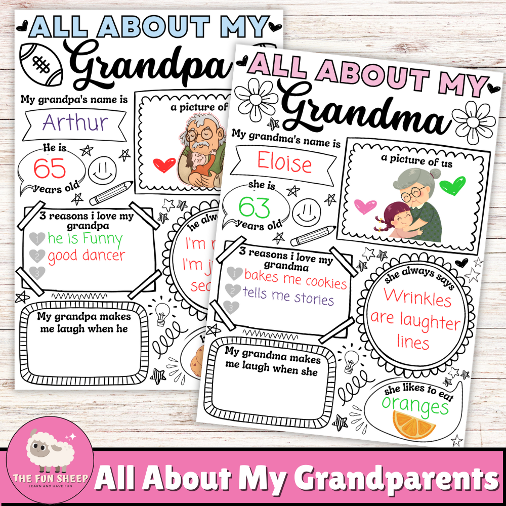 All About My Grandparents Fill In The Blank For Grandparents Day Questionnaire Made By Teachers