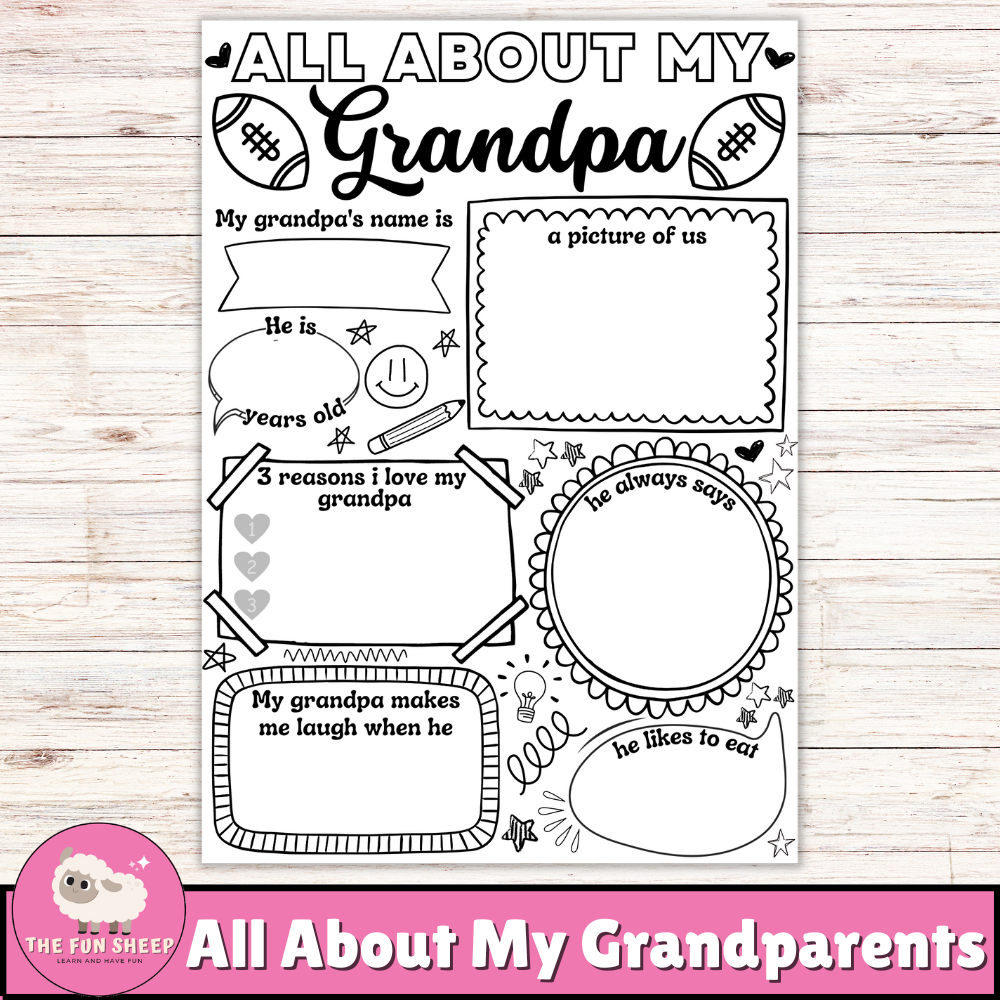 all about my grandparents fill in the blank for grandparents day questionnaire made by teachers