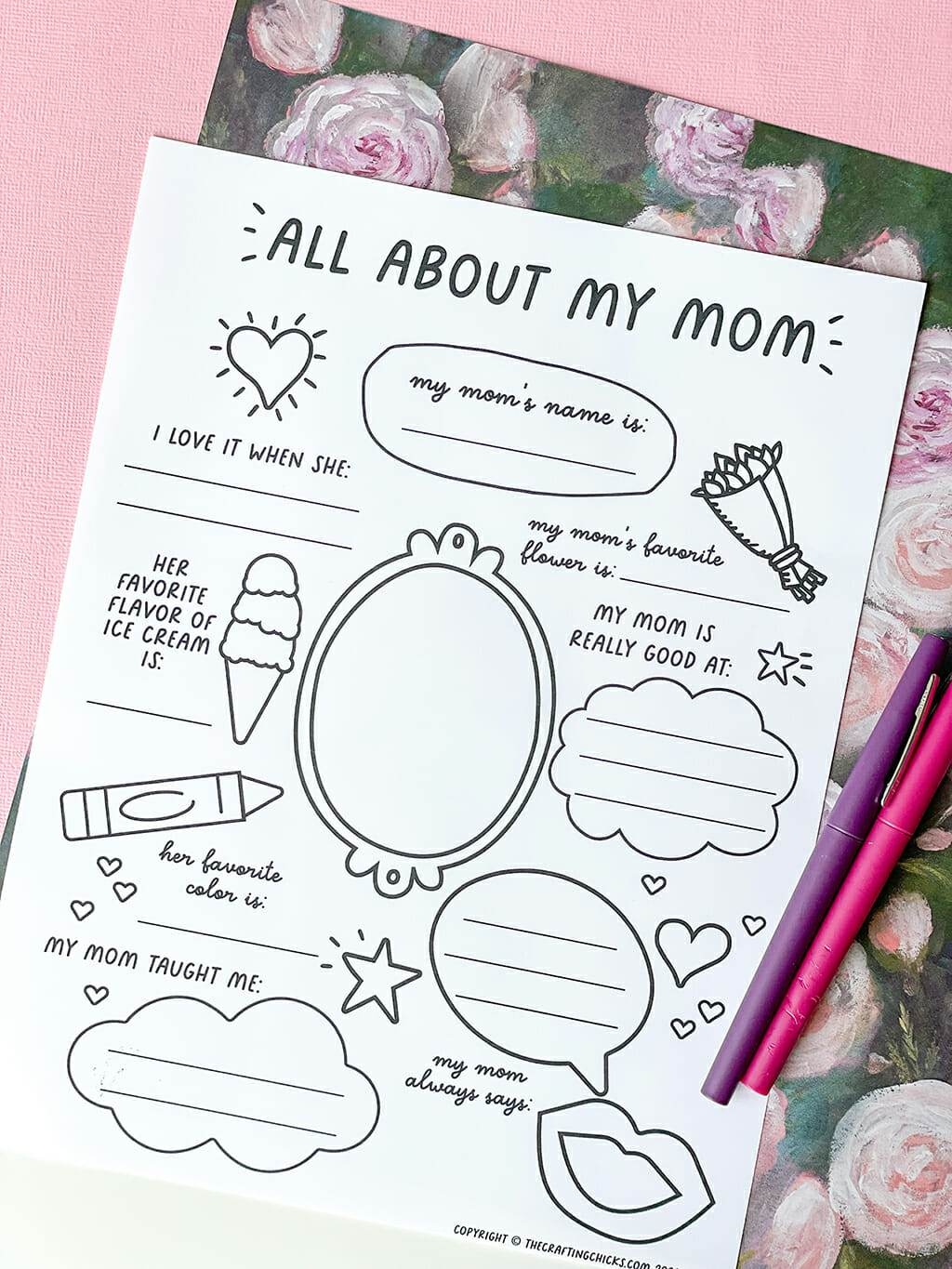 All About My Mom Printable Questions