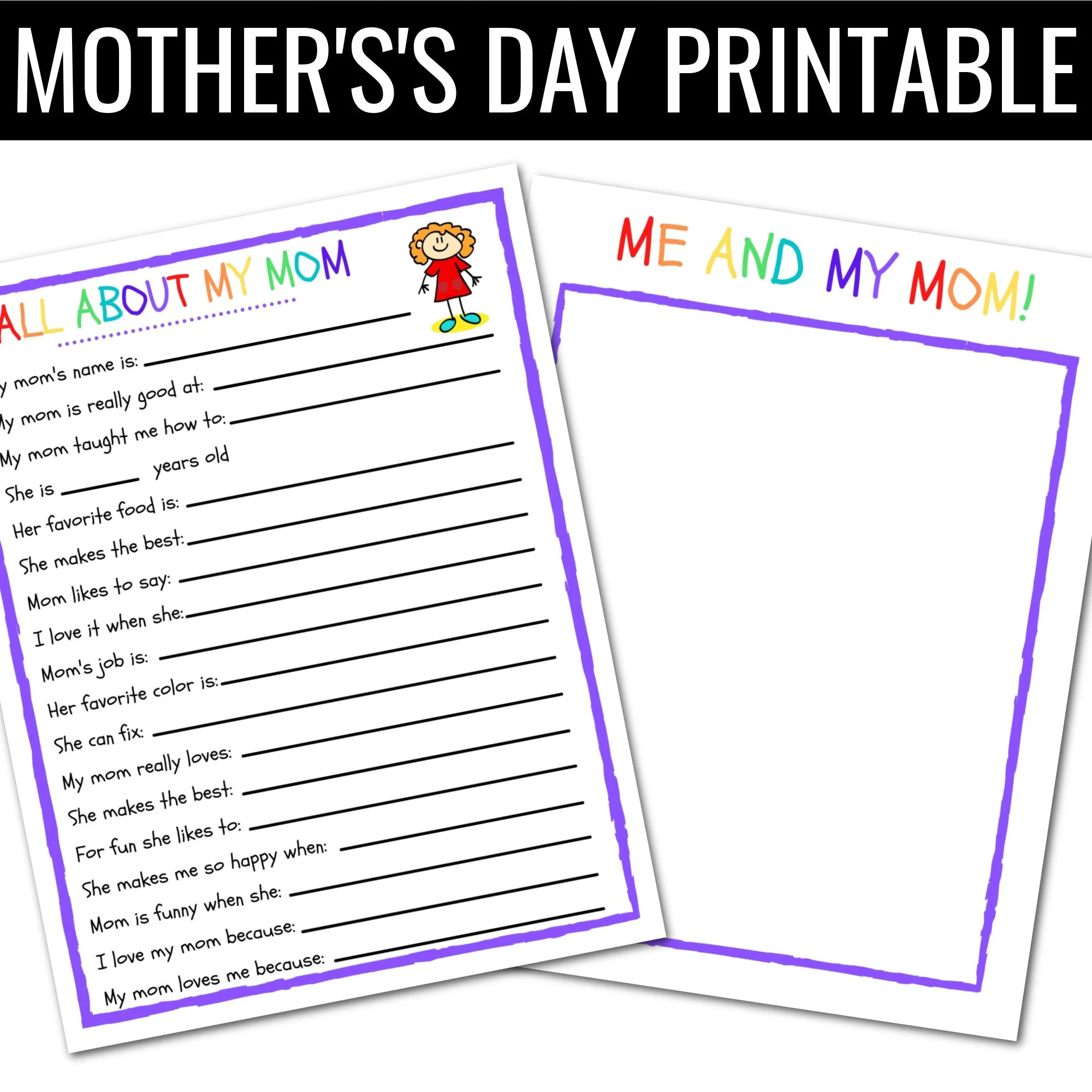 All About My Mom INSTANT DOWNLOAD kids Mothers Day Mom Gift Mother s Day Questionnaire Birthday Gift For Mom Fill In The Blank Etsy