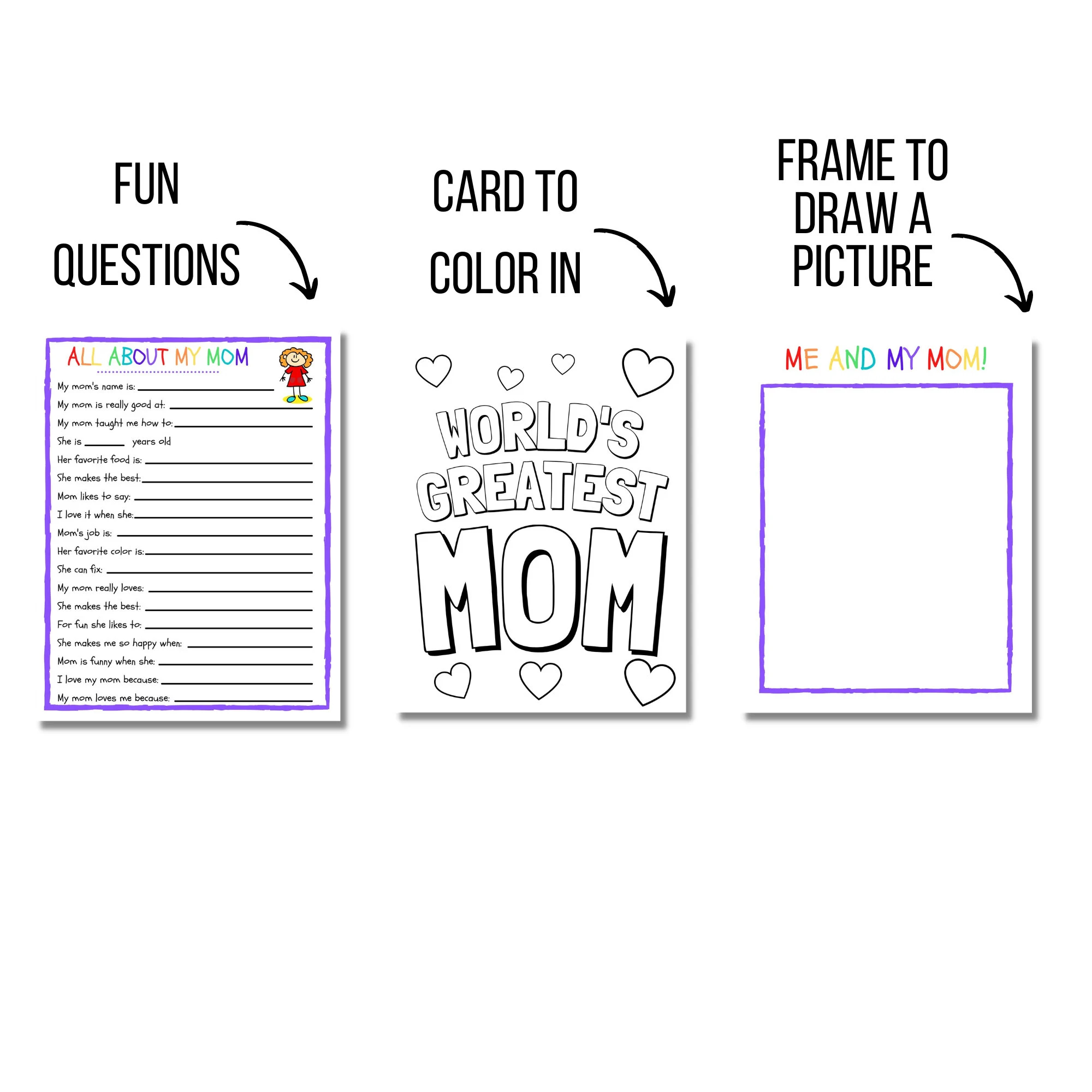 Silly Questions About Mom Printable Free