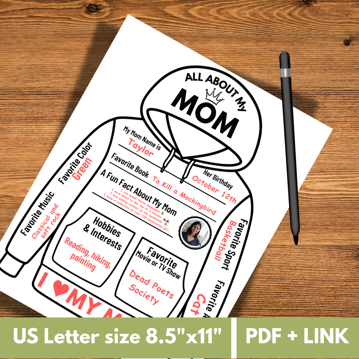 All About My Mom Questionnaire Mother s Day Coloring Page Gift For Mum Classroom Activity Kids Made By Teachers