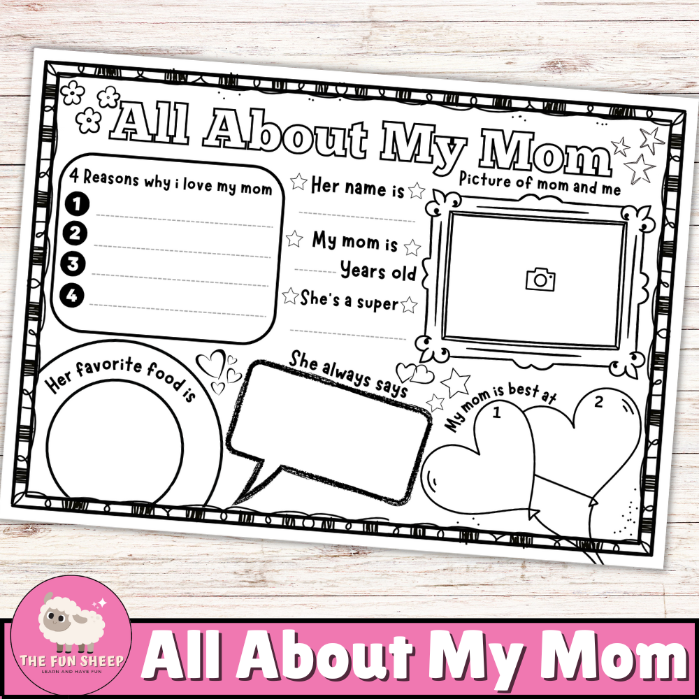 All About My Mom Questionnaire Mother s Day Printable Craft For Mom Grandma Made By Teachers