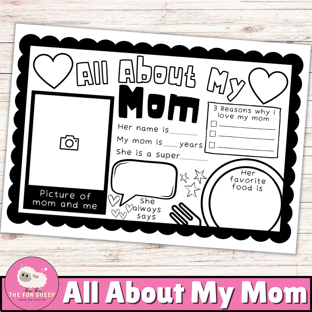 All About My Mom Questionnaire Mother s Day Printable Craft For Mom Grandma Made By Teachers