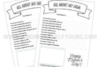 All About My Mum Mom Mothers Day Questionnaire Free Printable Finding Myself Young