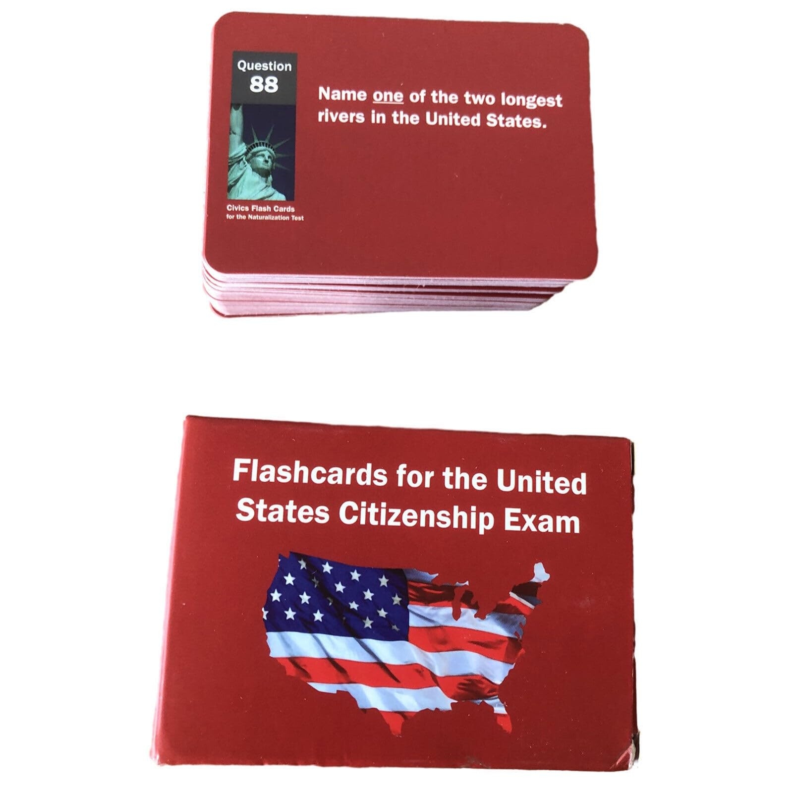 Amazon 2025 US Citizenship Flash Cards 100 USCIS Civics Questions US Citizenship Flashcards 2024 To Study For The Citizenship Test Red Toys Games