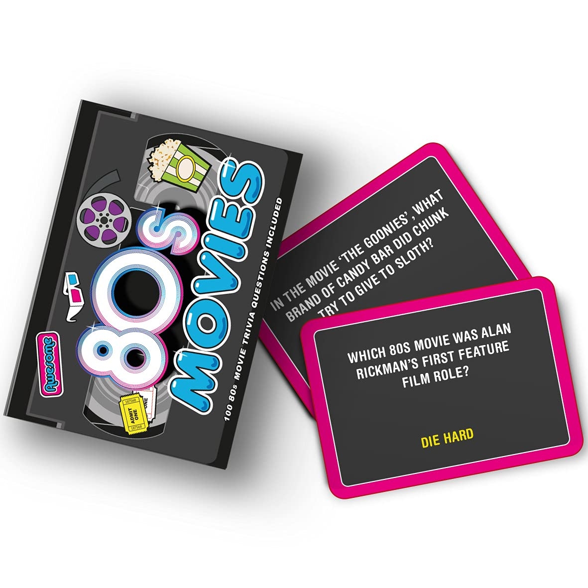 Amazon Awesome 80s Movie Trivia 100 Cards Questions Game Toys Games