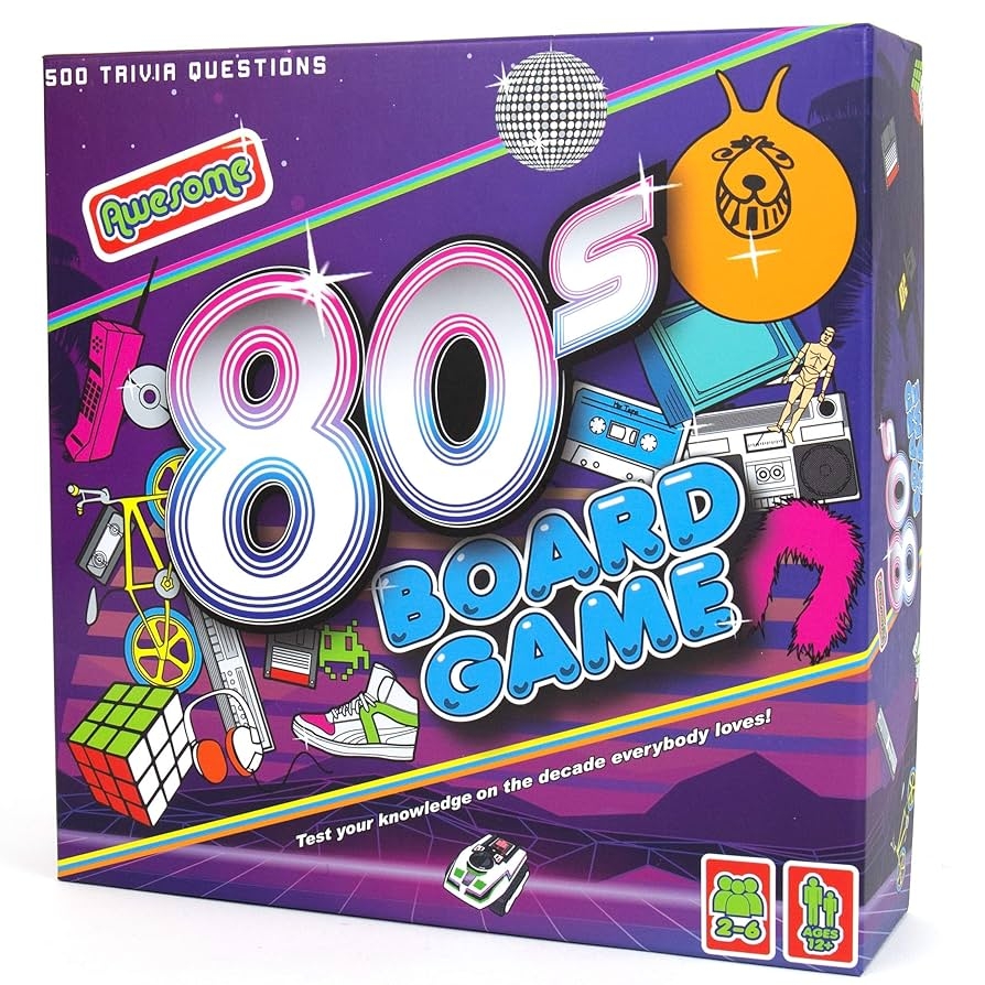Amazon Gift Republic Awesome 80 s Trivia Board Game Multicolor Toys Games