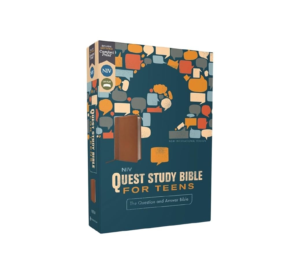 Amazon NIV Quest Study Bible For Teens Leathersoft Brown Comfort Print The Question And Answer Bible 9780310457497 Zondervan Christianity Today Intl Books
