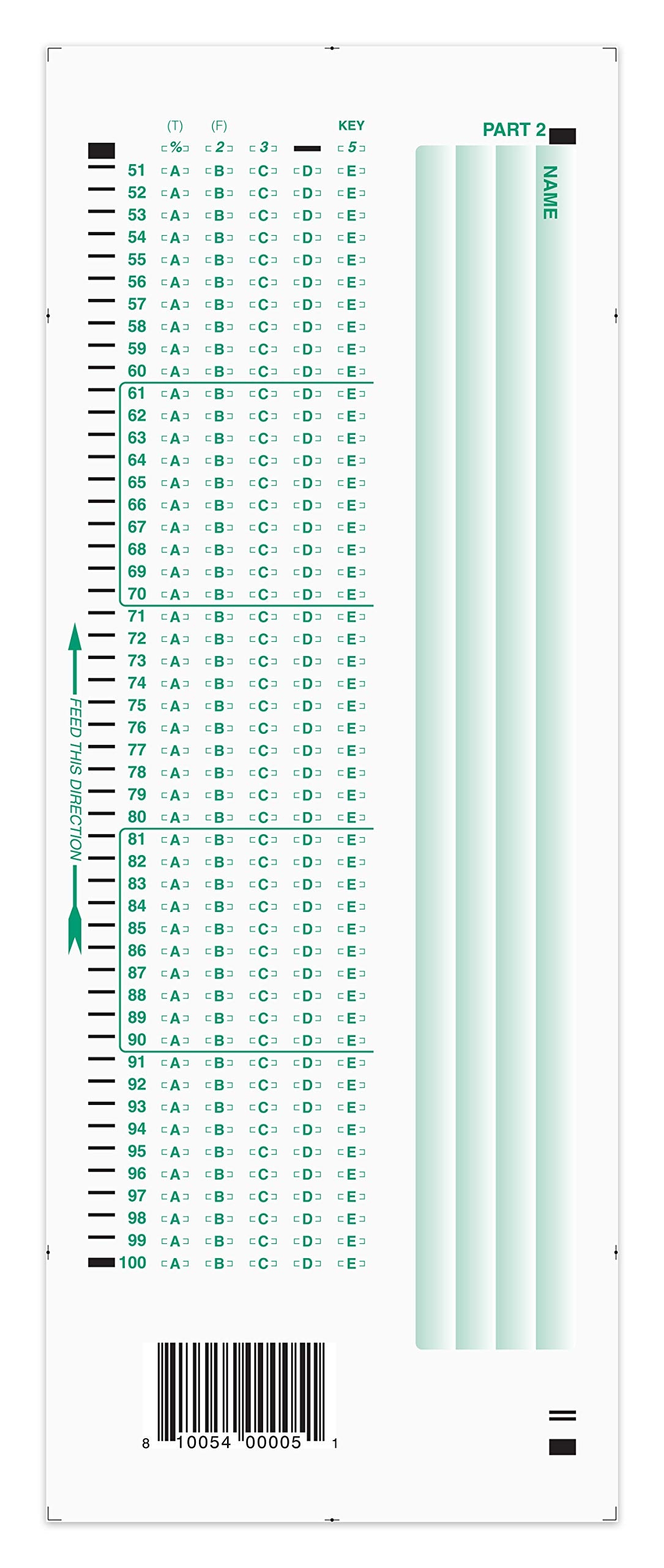 Amazon Official Scantron Brand 882 E Answer Sheet 25 Pack Office Products